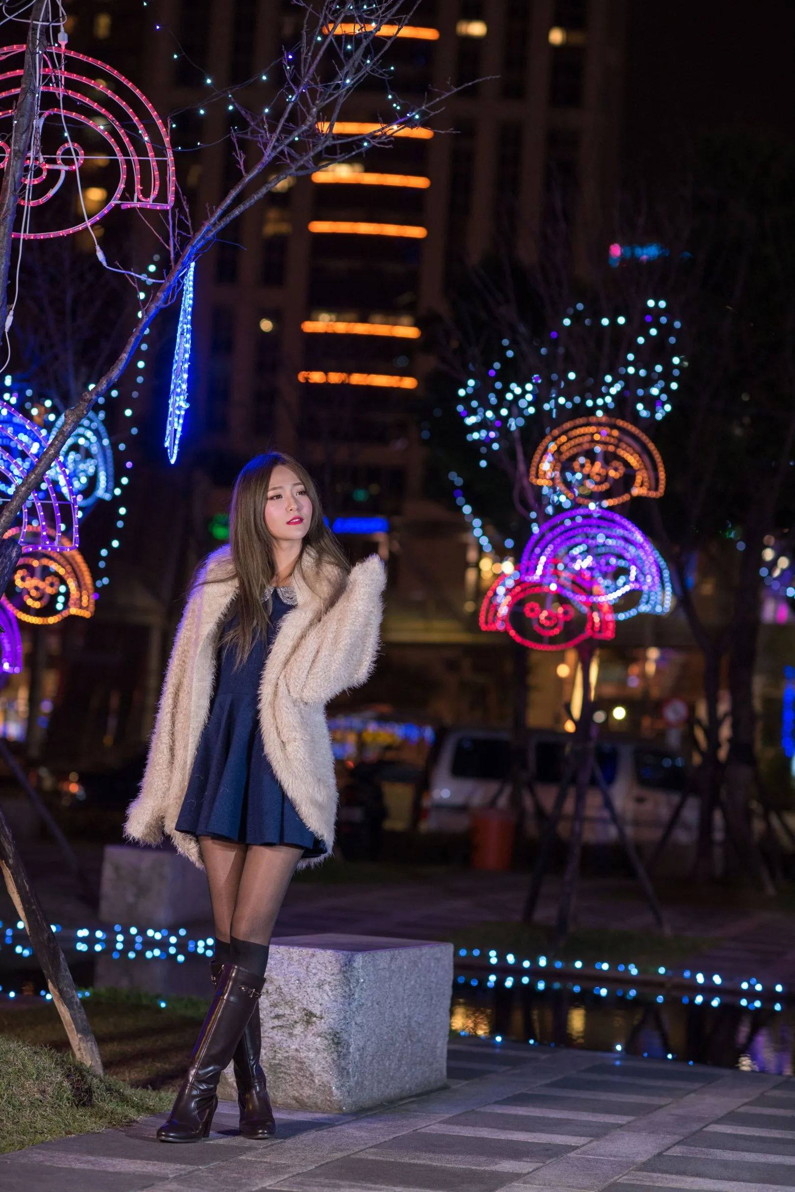 [Buổi chụp ảnh ngoài trời của Beautyleg] Winnie Xiaoxue - Bộ sưu tập ảnh đêm độ phân giải cực cao từ Công viên Giáng sinh Thành phố Đài Bắc Mới - 5